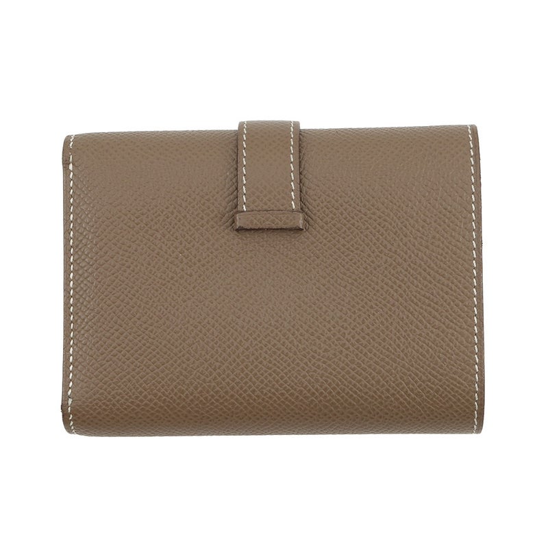 エルメス 三つ折り財布 ベアンコンビネ エトゥープ/ゴールド金具 エプソン B刻印 財布