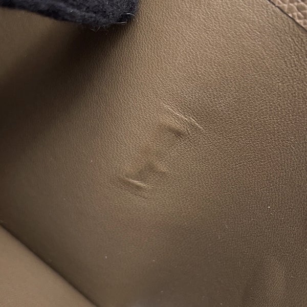 エルメス 三つ折り財布 ベアンコンビネ エトゥープ/ゴールド金具 エプソン B刻印 財布