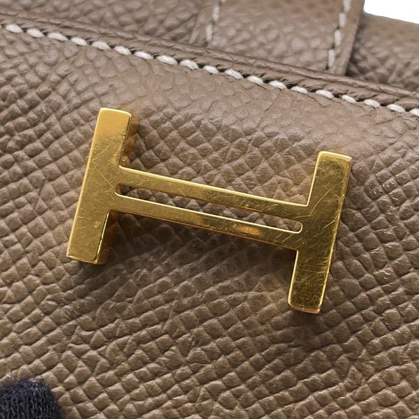 エルメス 三つ折り財布 ベアンコンビネ エトゥープ/ゴールド金具 エプソン B刻印 財布