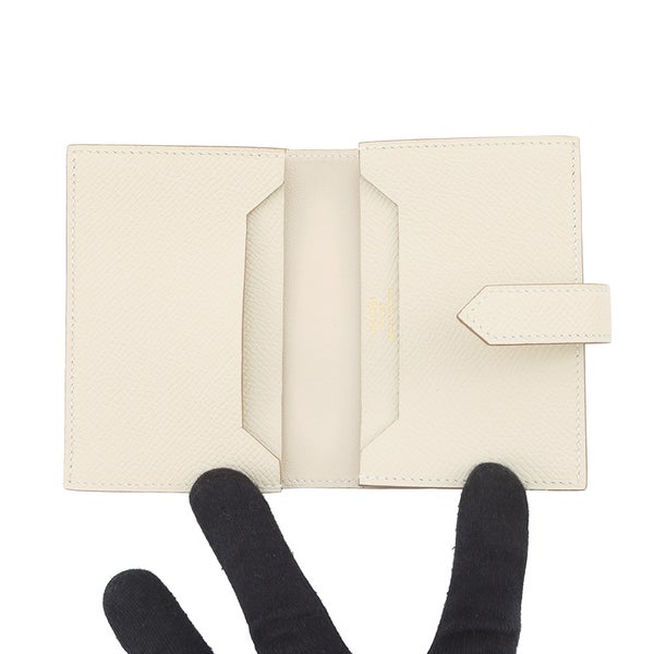 エルメス カードケース ベアン ミニ クレ/ゴールド金具 エプソン W刻印 名刺入れ