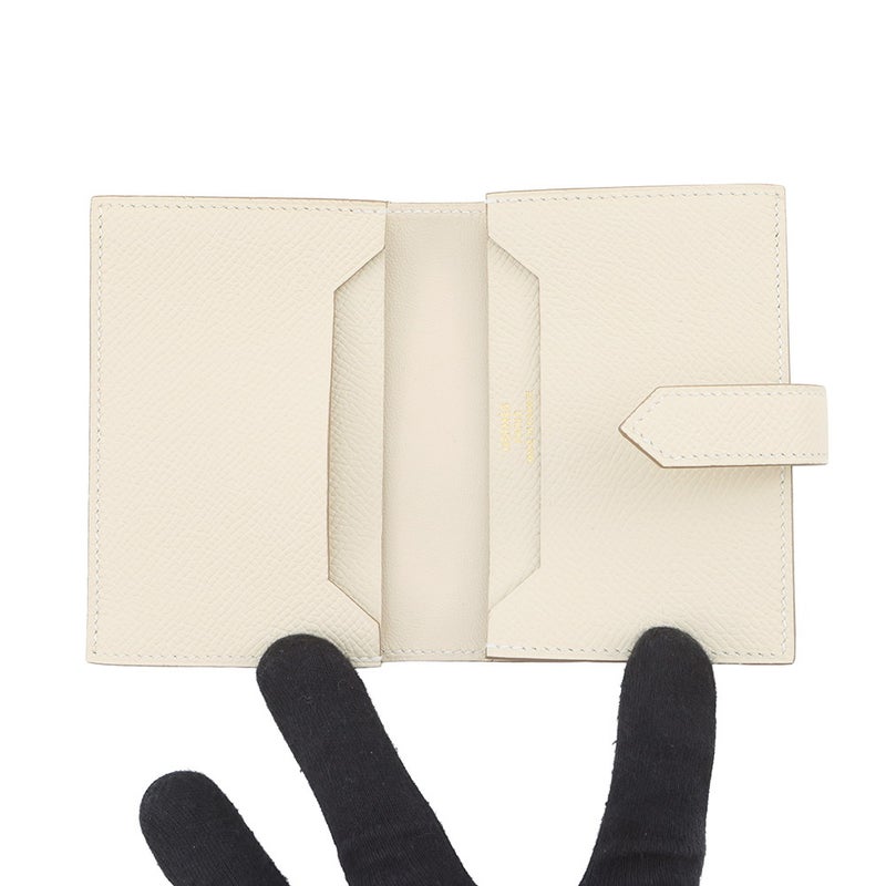 エルメス カードケース ベアン ミニ クレ/ゴールド金具 エプソン W刻印 名刺入れ