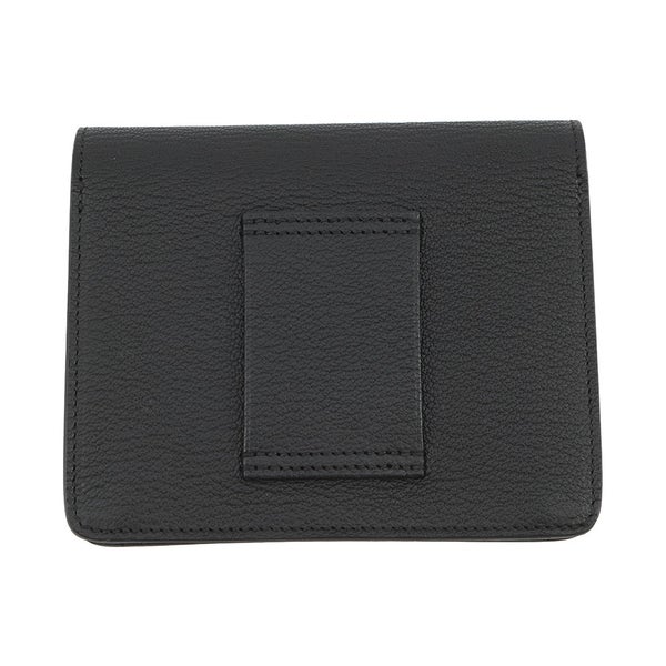 エルメス 財布 ロウリス ルリ スリム ブラック/ゴールド金具 シェブルミゾル B刻印 財布 黒