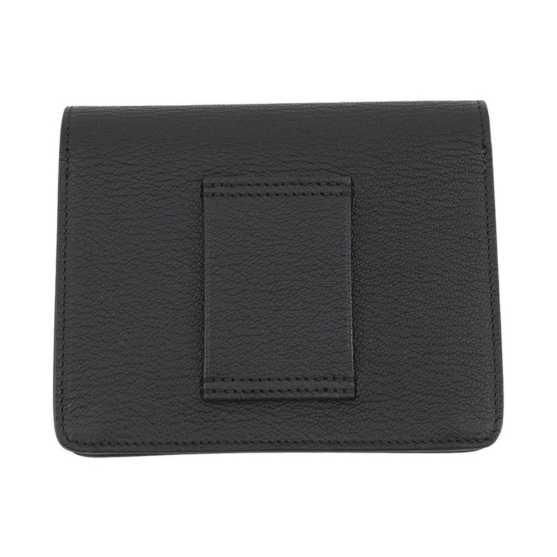 エルメス 財布 ロウリス ルリ スリム ブラック/ゴールド金具 シェブルミゾル B刻印 財布 黒