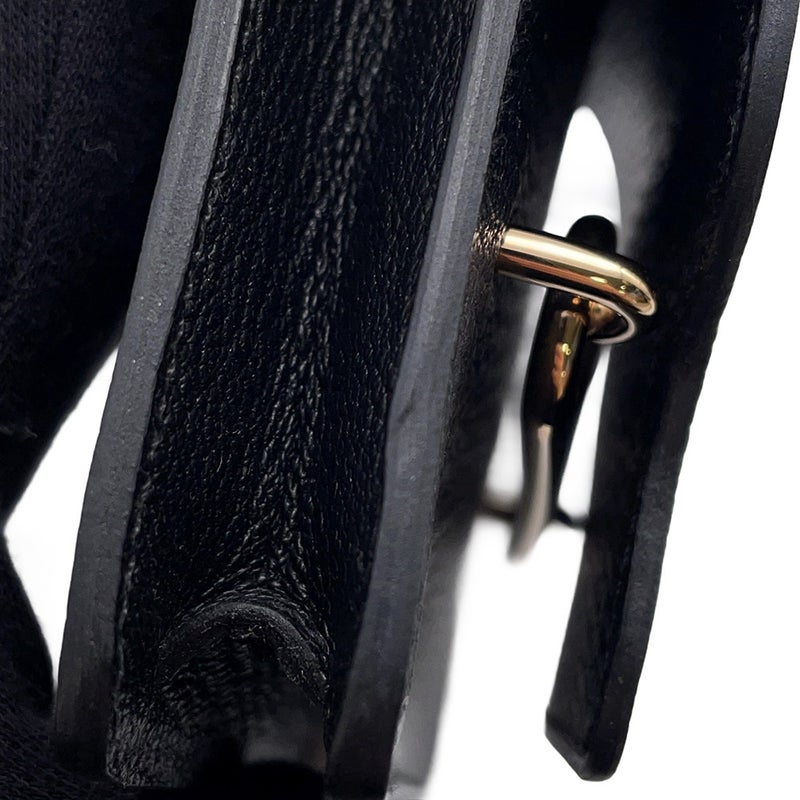 エルメス 財布 ロウリス ルリ スリム ブラック/ゴールド金具 シェブルミゾル B刻印 財布 黒