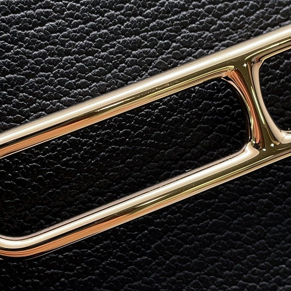 エルメス 財布 ロウリス ルリ スリム ブラック/ゴールド金具 シェブルミゾル B刻印 財布 黒