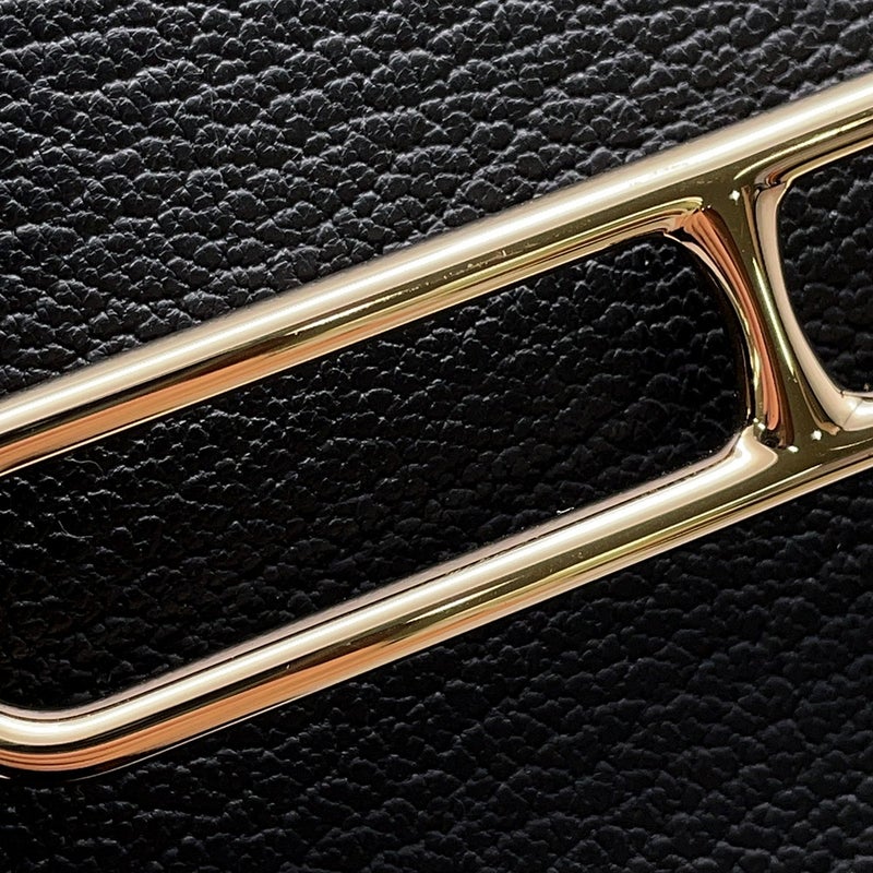 エルメス 財布 ロウリス ルリ スリム ブラック/ゴールド金具 シェブルミゾル B刻印 財布 黒