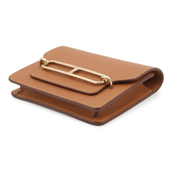 エルメス 財布 ロウリス ルリ スリム ヴェルソ ゴールド/ヴェールフィズ/ピンクゴールド金具 エバーカラー B刻印 財布