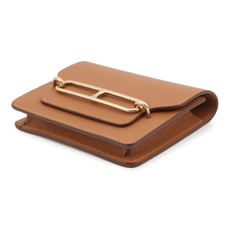 エルメス 財布 ロウリス ルリ スリム ヴェルソ ゴールド/ヴェールフィズ/ピンクゴールド金具 エバーカラー B刻印 財布