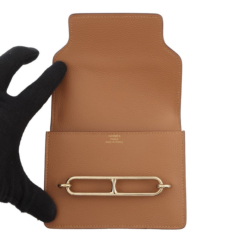 エルメス 財布 ロウリス ルリ スリム ヴェルソ ゴールド/ヴェールフィズ/ピンクゴールド金具 エバーカラー B刻印 財布