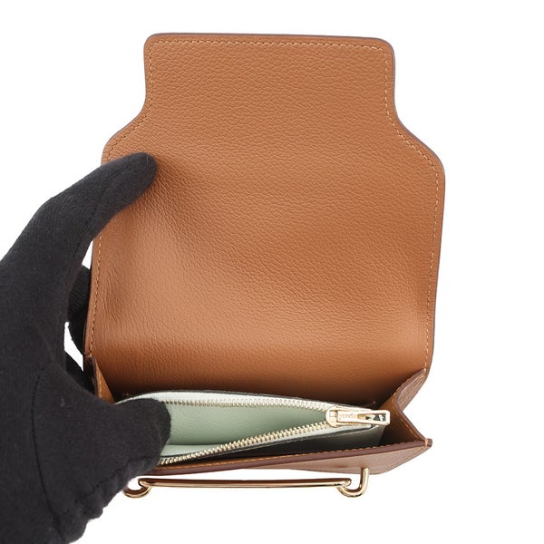 エルメス 財布 ロウリス ルリ スリム ヴェルソ ゴールド/ヴェールフィズ/ピンクゴールド金具 エバーカラー B刻印 財布