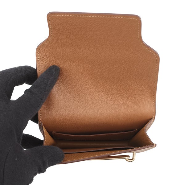 エルメス 財布 ロウリス ルリ スリム ヴェルソ ゴールド/ヴェールフィズ/ピンクゴールド金具 エバーカラー B刻印 財布