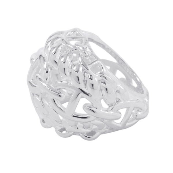 エルメス リング シェーヌダンクル マルチチェーンTGM Enchainee SV925シルバー リングサイズ54 HERMES 指輪