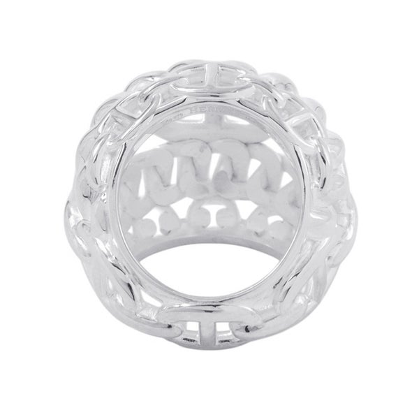 エルメス リング シェーヌダンクル マルチチェーンTGM Enchainee SV925シルバー リングサイズ54 HERMES 指輪