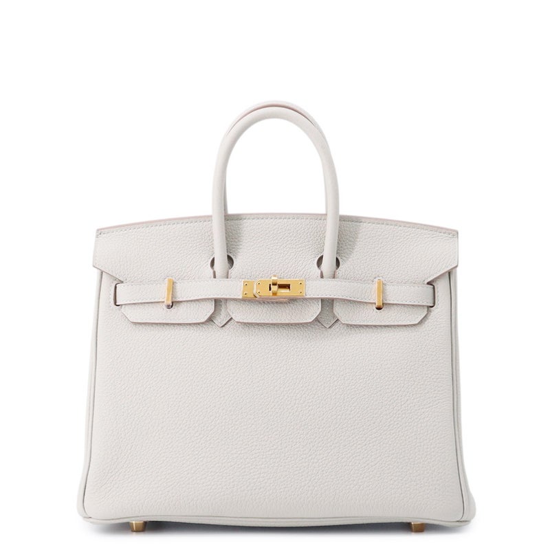 エルメス バーキン25 パールグレー/ゴールド金具 トゴ W刻印 HERMES Birkin ハンドバッグ