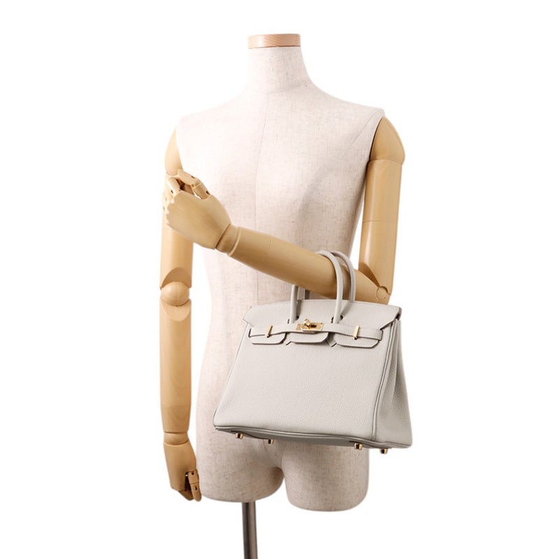 エルメス バーキン25 パールグレー/ゴールド金具 トゴ W刻印 HERMES Birkin ハンドバッグ