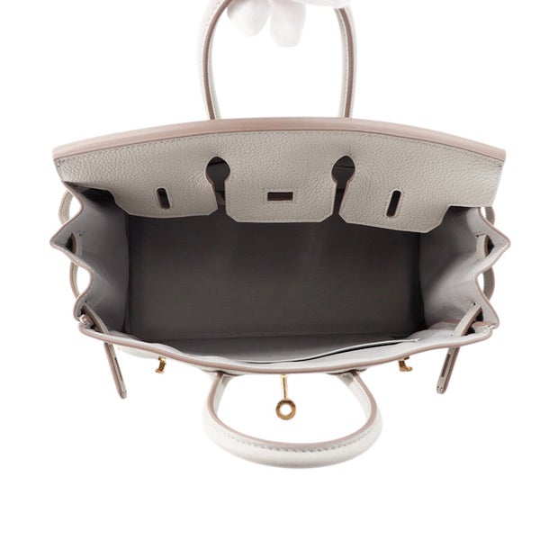 エルメス バーキン25 パールグレー/ゴールド金具 トゴ W刻印 HERMES Birkin ハンドバッグ