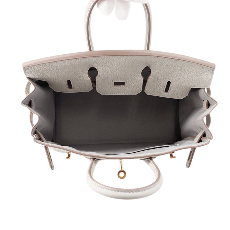 エルメス バーキン25 パールグレー/ゴールド金具 トゴ W刻印 HERMES Birkin ハンドバッグ