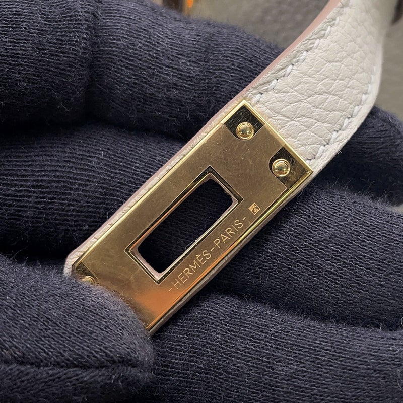 エルメス バーキン25 パールグレー/ゴールド金具 トゴ W刻印 HERMES Birkin ハンドバッグ