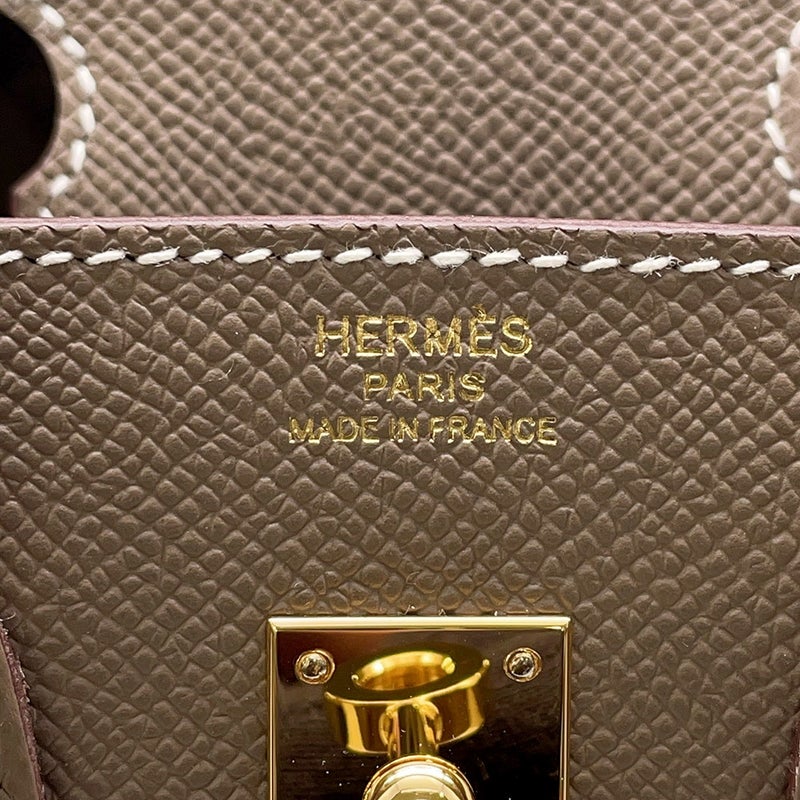 エルメス バーキン25 セリエ エトゥープ/ゴールド金具 エプソン W刻印 HERMES Birkin ハンドバッグ