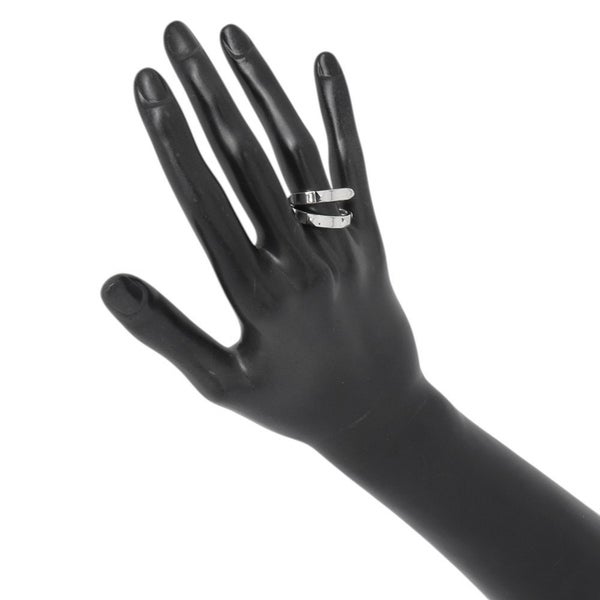 エルメス リング エルメス・クルー・ドゥ・H ダブルリング SV925シルバー サイズ55 HERMES ジュエリー