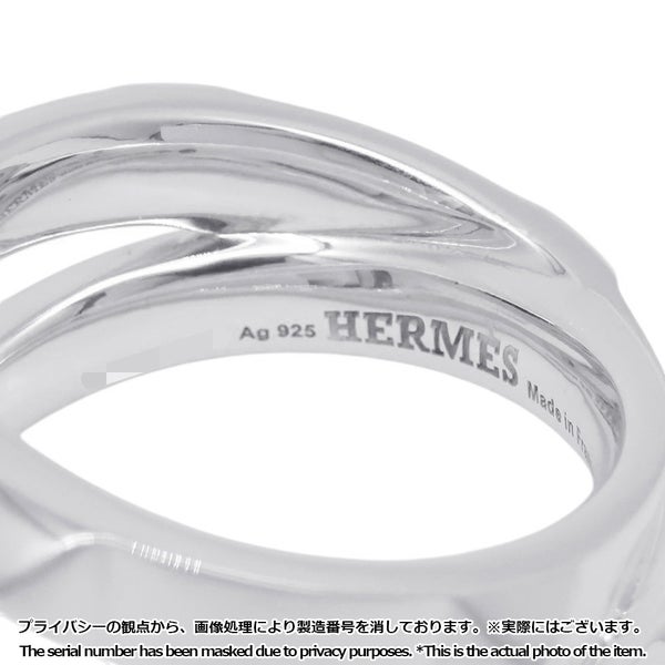 エルメス リング エルメス・クルー・ドゥ・H ダブルリング SV925シルバー サイズ55 HERMES ジュエリー