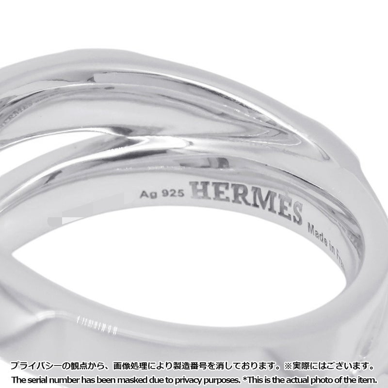 エルメス リング エルメス・クルー・ドゥ・H ダブルリング SV925シルバー サイズ55 HERMES ジュエリー