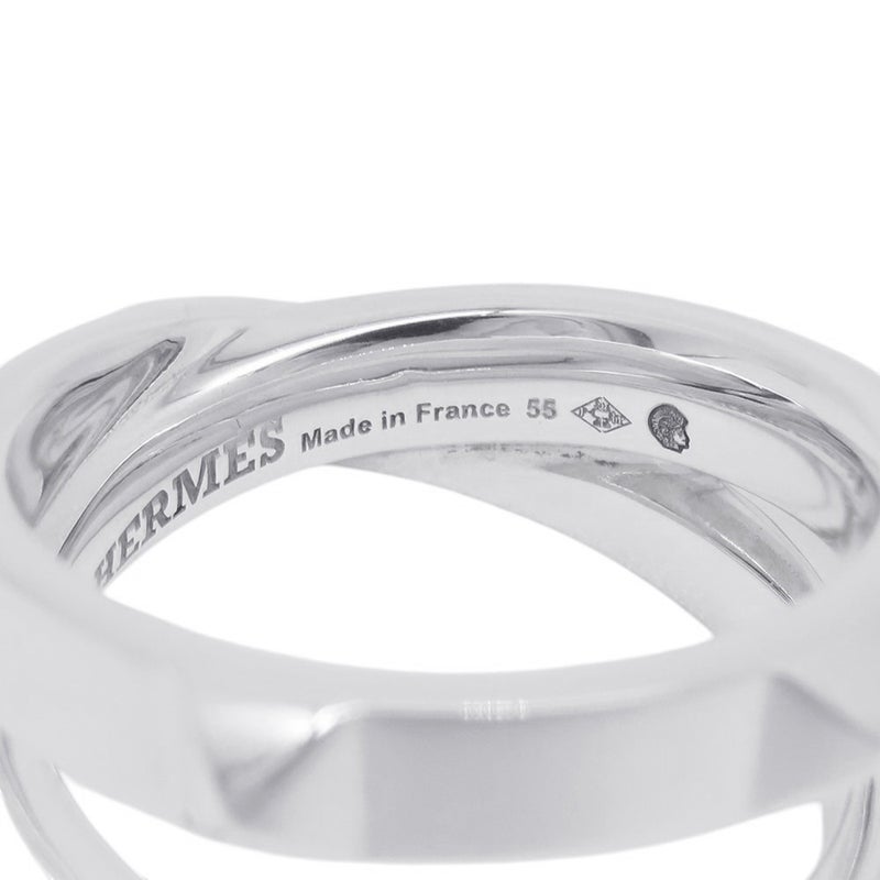 エルメス リング エルメス・クルー・ドゥ・H ダブルリング SV925シルバー サイズ55 HERMES ジュエリー