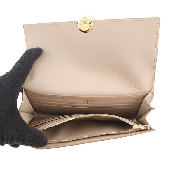 ロエベ 長財布 アナグラム ペブル コンティネンタル ウォレット CANBACWX01 LOEWE ベージュ