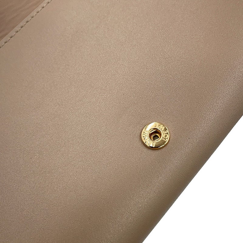 ロエベ 長財布 アナグラム ペブル コンティネンタル ウォレット CANBACWX01 LOEWE ベージュ