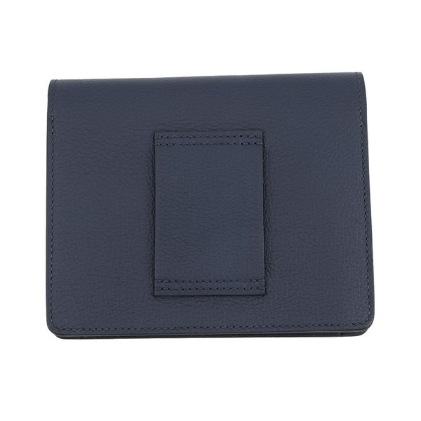 エルメス 財布 ロウリス ルリ スリム ヴェルソ ブルーニュイ/ブルーザンジバル/シルバー金具  エバーカラー Z刻印