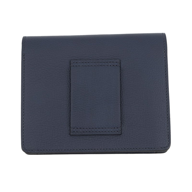 エルメス 財布 ロウリス ルリ スリム ヴェルソ ブルーニュイ/ブルーザンジバル/シルバー金具  エバーカラー Z刻印