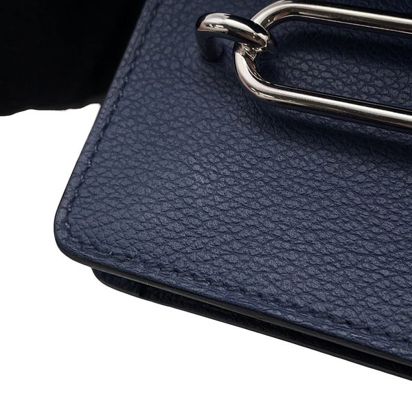 エルメス 財布 ロウリス ルリ スリム ヴェルソ ブルーニュイ/ブルーザンジバル/シルバー金具  エバーカラー Z刻印