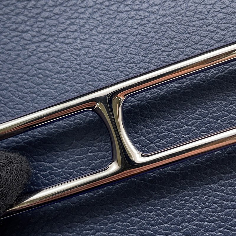 エルメス 財布 ロウリス ルリ スリム ヴェルソ ブルーニュイ/ブルーザンジバル/シルバー金具  エバーカラー Z刻印