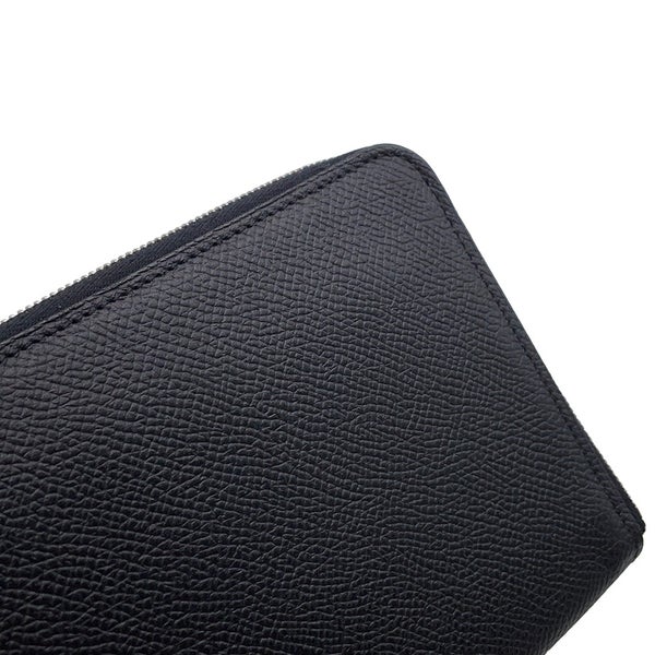 エルメス 長財布 アザップロング シルクイン ブラック/シルバー金具 エプソン X刻印 財布 黒