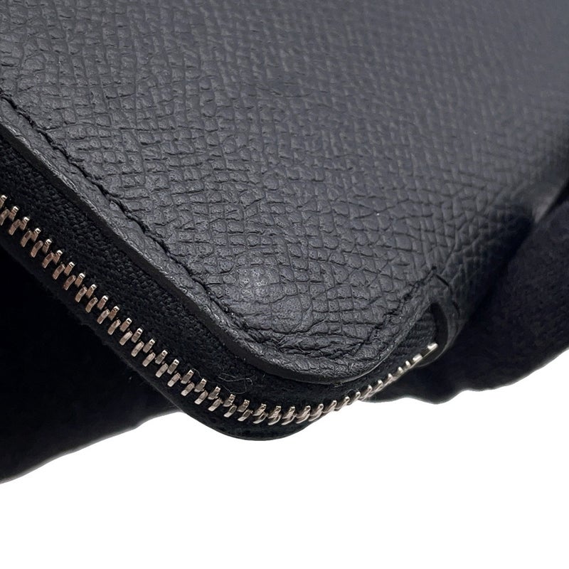 エルメス 長財布 アザップロング シルクイン ブラック/シルバー金具 エプソン X刻印 財布 黒