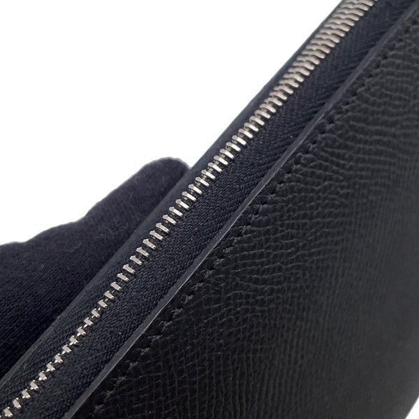 エルメス 長財布 アザップロング シルクイン ブラック/シルバー金具 エプソン X刻印 財布 黒