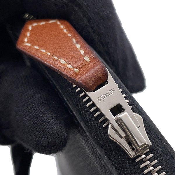 エルメス 長財布 アザップロング シルクイン ブラック/シルバー金具 エプソン X刻印 財布 黒