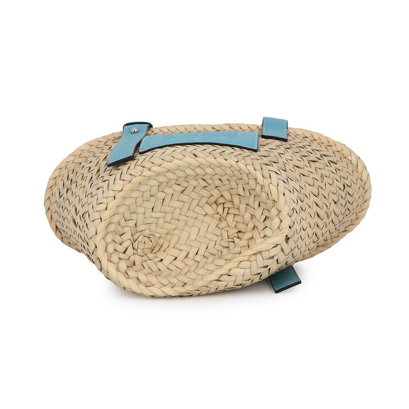 ロエベ ハンドバッグ アナグラム バスケットバッグ スモール ラフィア レザー 327.02.S93 LOEWE カゴバッグ