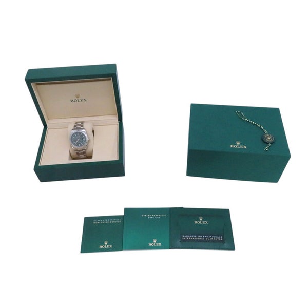 ロレックス デイトジャスト41 ランダムシリアル ルーレット 126300 ROLEX 腕時計 ミントグリーン文字盤