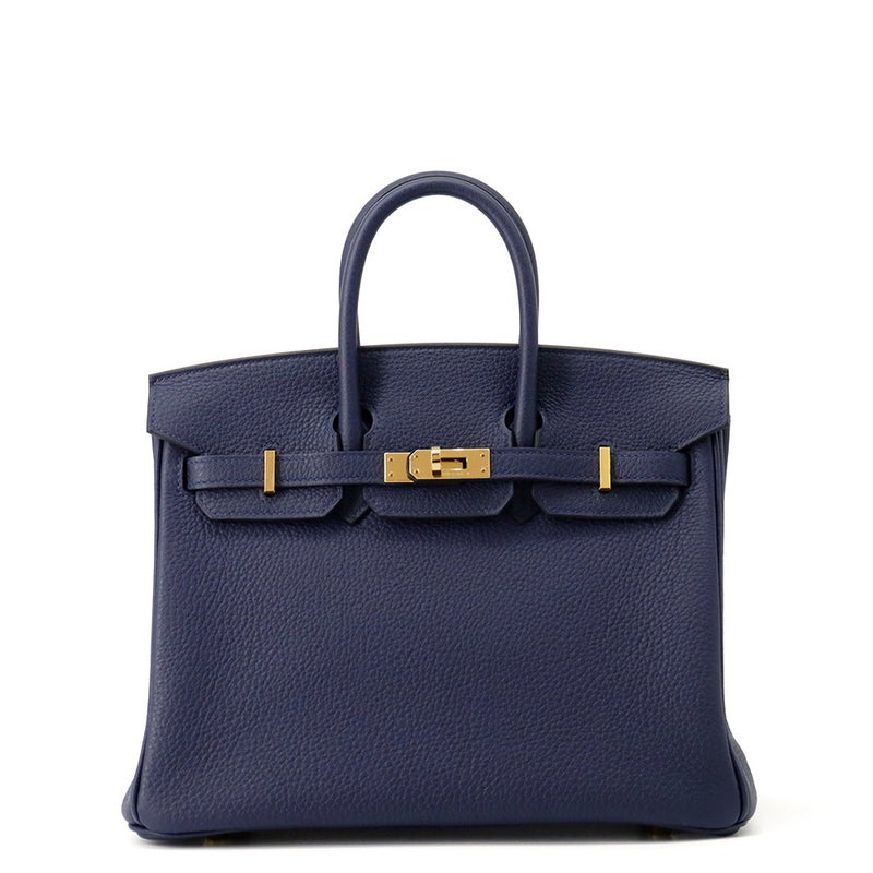 エルメス バーキン25 ブルーアビス/ゴールド金具 トゴ K刻印 HERMES Birkin ハンドバッグ