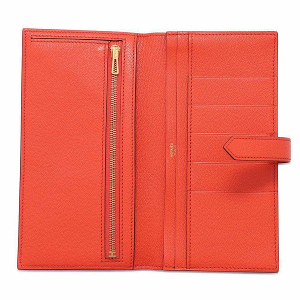エルメス 長財布 ベアンスフレ カプシーヌ/ゴールド金具 シェブルミゾル A刻印 HERMES 財布