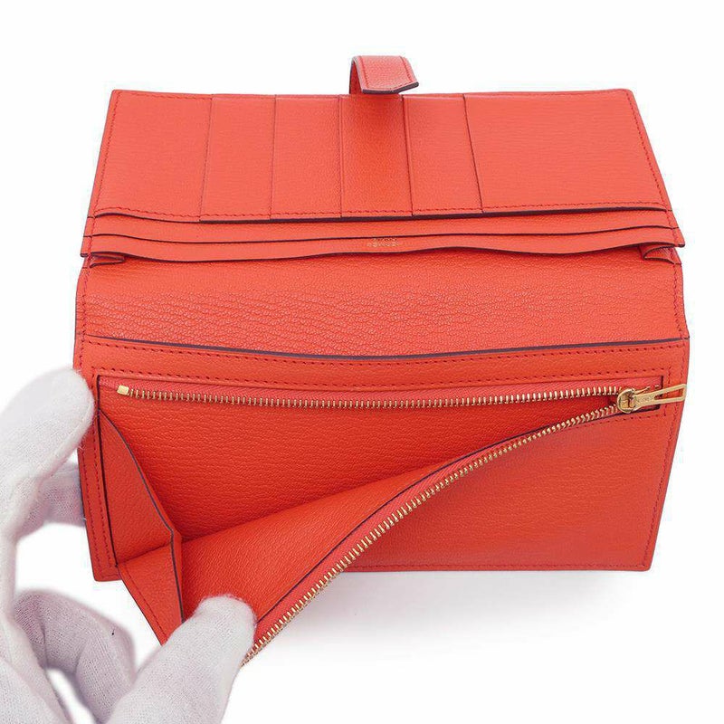 エルメス 長財布 ベアンスフレ カプシーヌ/ゴールド金具 シェブルミゾル A刻印 HERMES 財布