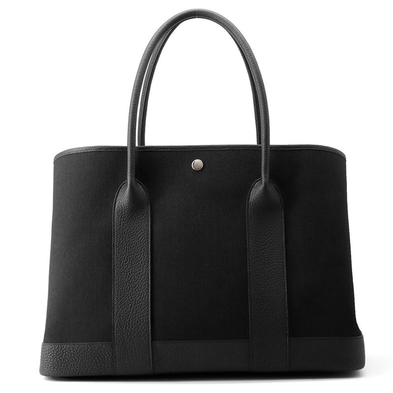 エルメス トートバッグ ネオ・ガーデン41 ヴォヤージュ ブラック/シルバー金具 トワルミリタリー /ネゴンダ K刻印 黒