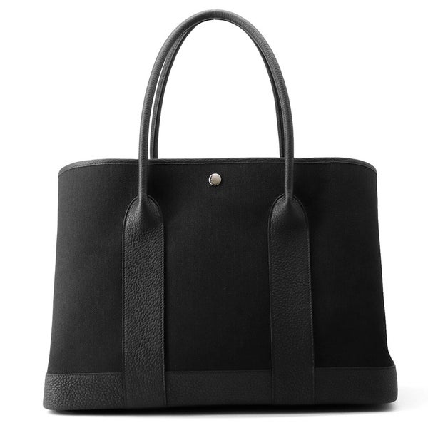 エルメス トートバッグ ネオ・ガーデン41 ヴォヤージュ ブラック/シルバー金具 トワルミリタリー /ネゴンダ K刻印 黒