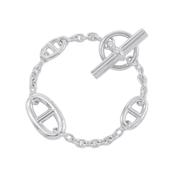 エルメス ブレスレット シェーヌダンクル ファランドール SV925シルバー サイズSH HERMES ジュエリー