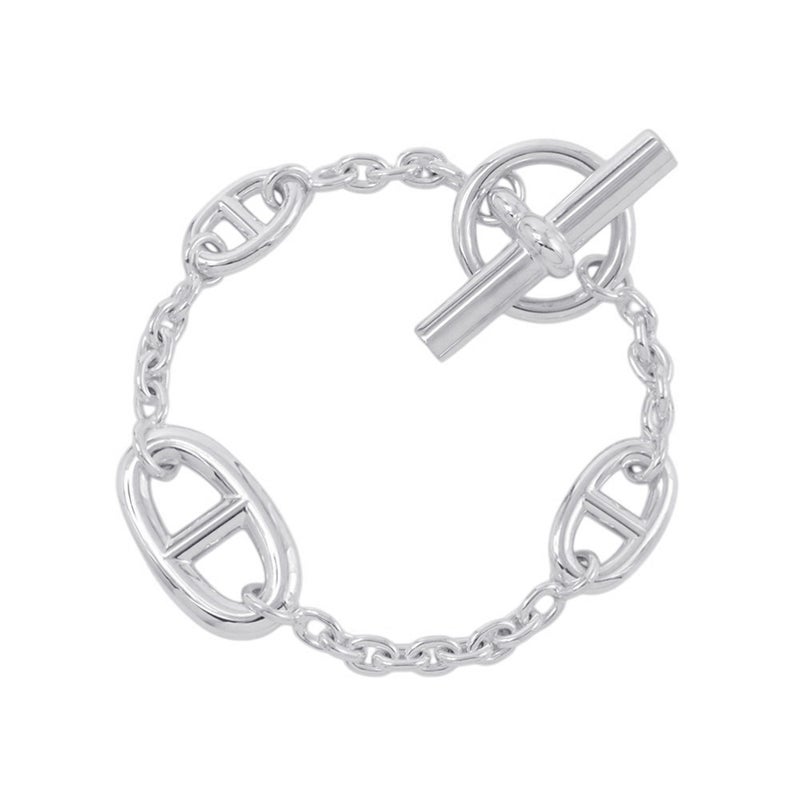 エルメス ブレスレット シェーヌダンクル ファランドール SV925シルバー サイズSH HERMES ジュエリー