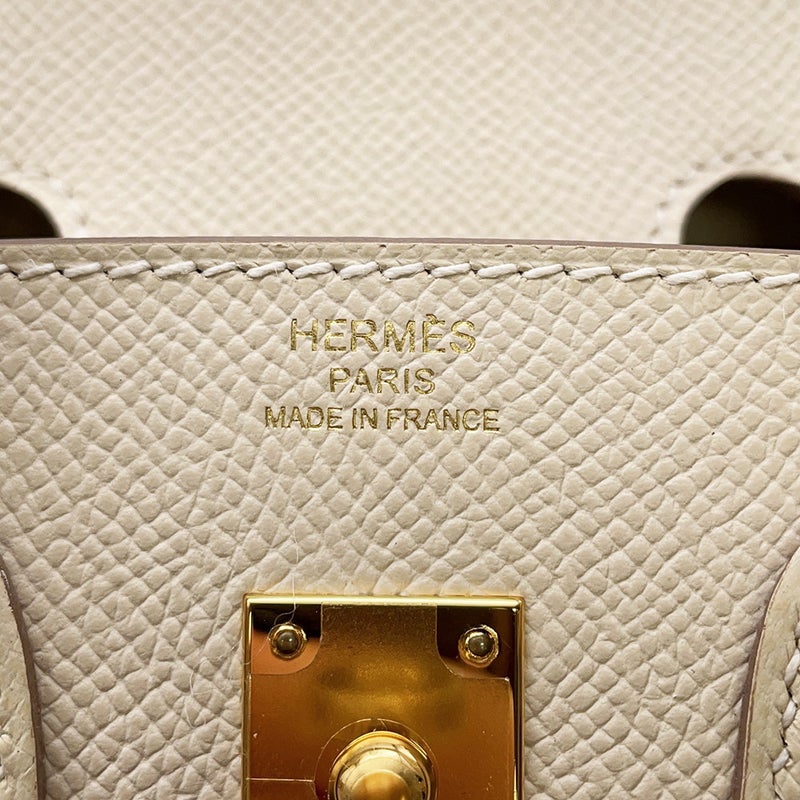 エルメス バーキン25 セリエ クレ/ゴールド金具 エプソン U刻印 HERMES Birkin ハンドバッグ