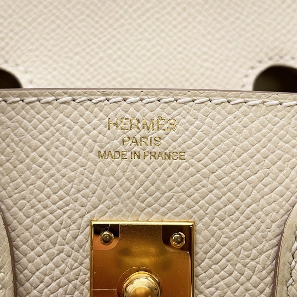 エルメス バーキン25 セリエ クレ/ゴールド金具 エプソン U刻印 HERMES Birkin ハンドバッグ