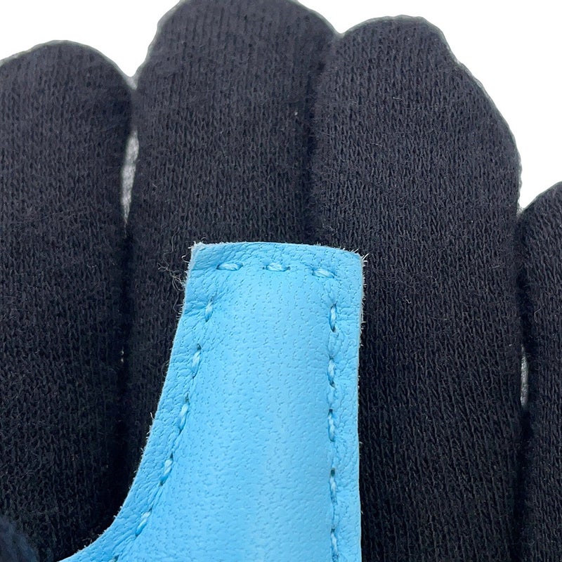 エルメス バッグチャーム ロデオPM セレステ/ブルードマルト/クラフト ラムスキン D刻印 HERMES