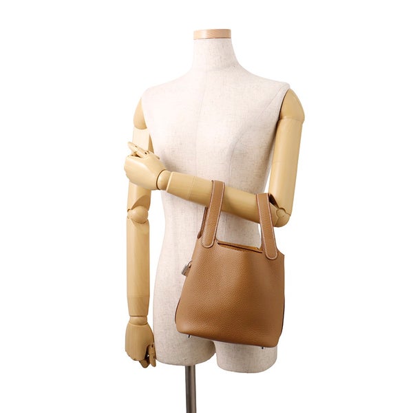 エルメス ハンドバッグ ピコタンロックPM ゴールド/シルバー金具 トリヨンクレマンス K刻印